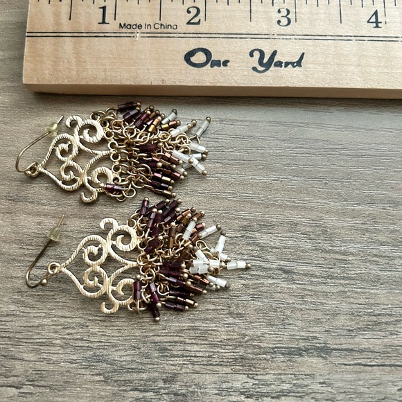 Boho Statement Earring Bundle of 3 - Silver & Bronze Filigree Lot - Picture 6 of 15